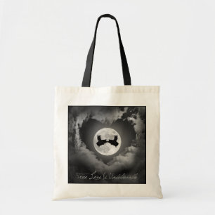 True Love Is Unbelievable-Flying Pigs Kissing Tote Bag
