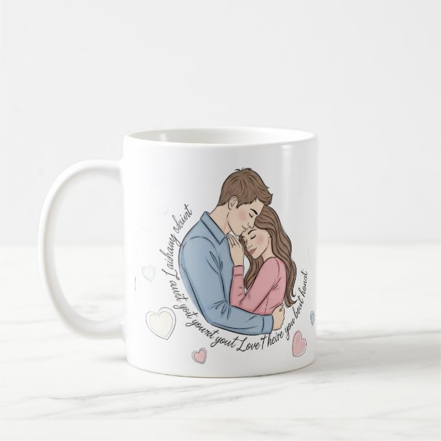 True Love Quote Bridesmaid Mug – Romantic Couple   (Left)