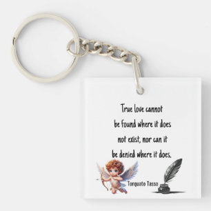 TRUE LOVE Quote Key Ring
