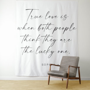 True Love Quote Wedding Backdrop Decor Tapestry