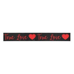 True Love Red Valentine's Grosgrain Ribbon