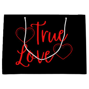 True Love Red Valentine's Large Gift Bag