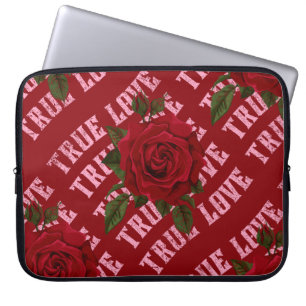 True Love Rose Romantic Valentine's Day Laptop Sleeve