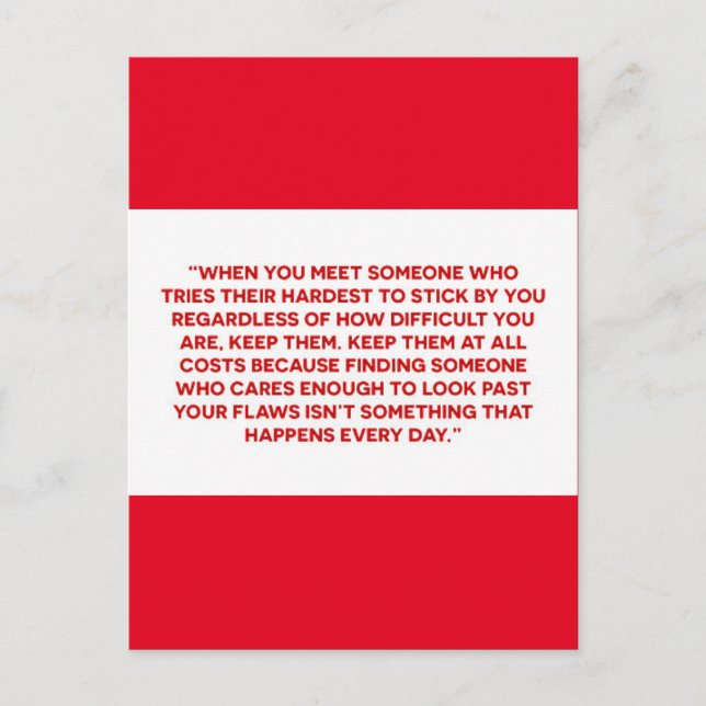 TRUE LOVE SOULMATES LOYALTY FRIENDSHIP DEFINED POSTCARD (Front)