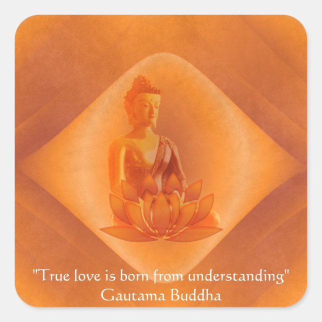 true love square sticker (Front)
