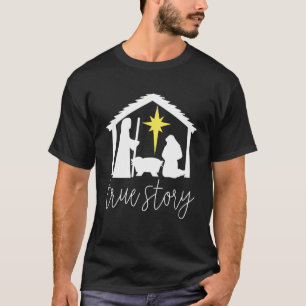 True Love Story Christmas Baby Jesus Christian T-Shirt