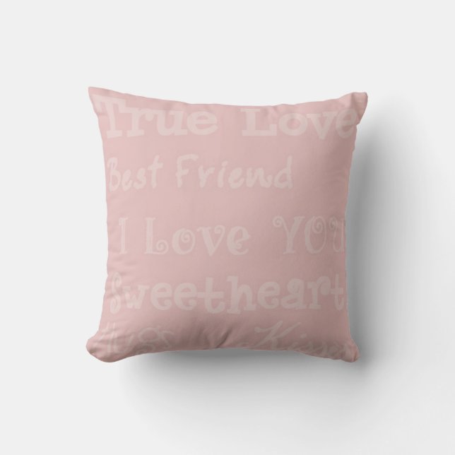True Love Sweethearts Valentine's Day Pillow (Front)