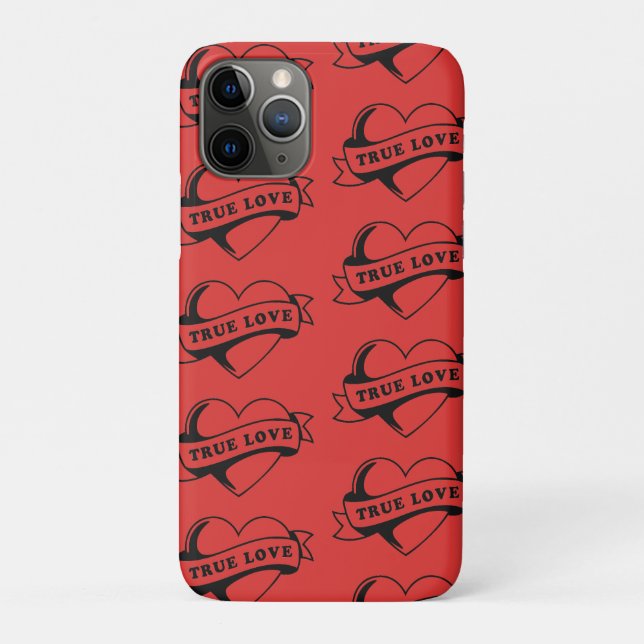 True Love Tattoo Heart | Classic Romance Design Case-Mate iPhone Case (Back)