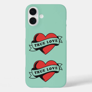 True Love Tattoo Heart   Classic Romance Design iPhone 16 Plus Case