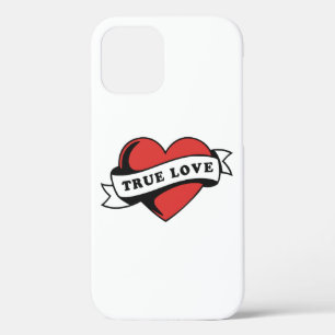 True Love Tattoo Heart Classic Romance Design iPhone 12 Pro Case