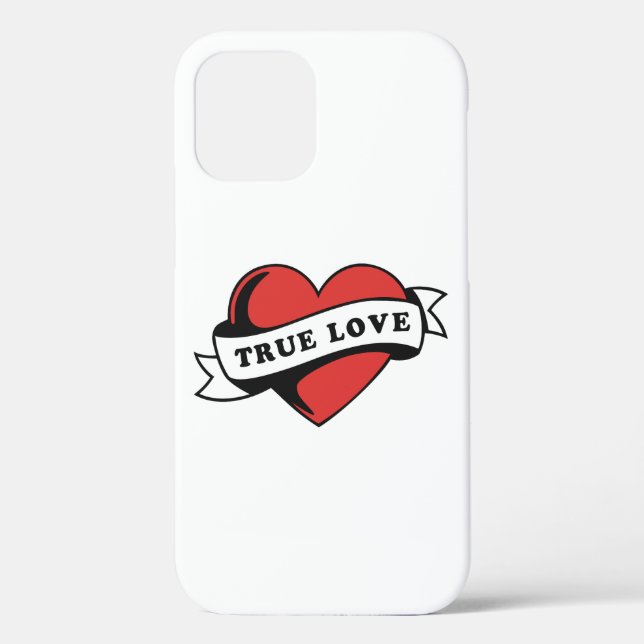 True Love Tattoo Heart | Classic Romance Design Case-Mate iPhone Case (Back)