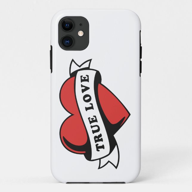 True Love Tattoo Heart | Classic Romance Design Case-Mate iPhone Case (Back)