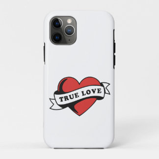 True Love Tattoo Heart | Classic Romance Design iPhone 11 Pro Case