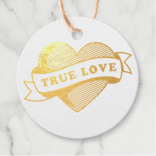 True Love Tattoo Heart Classic Romance Design Favour Tags