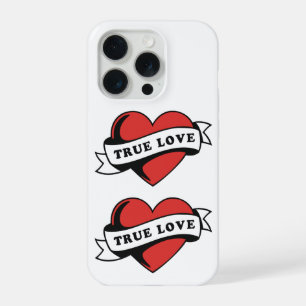 True Love Tattoo Heart Classic Romance Design iPhone 15 Pro Case