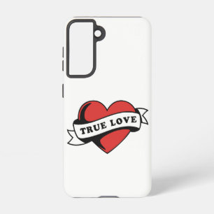 True Love Tattoo Heart   Classic Romance Design Samsung Galaxy Case