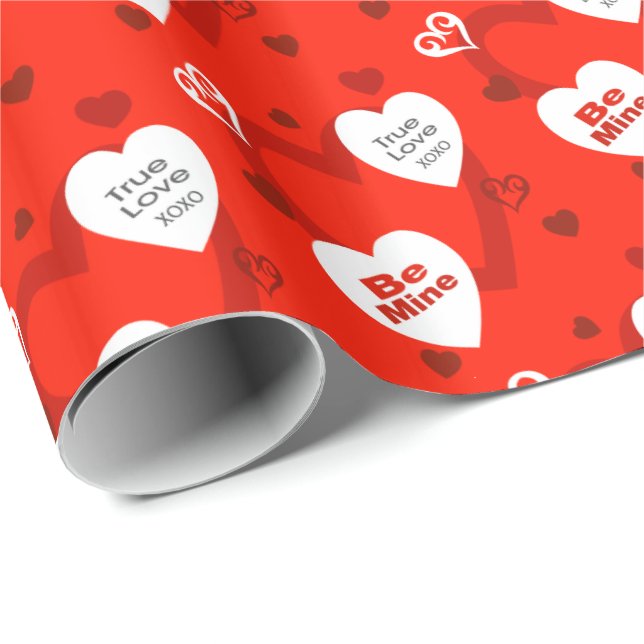 True Love Valentine's Day Gift Wrap Wrapping Paper (Roll Corner)