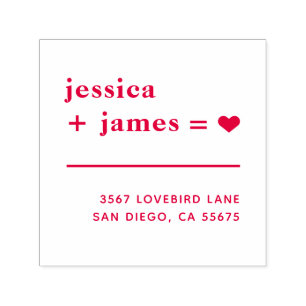True Love Wedding and Engagement Stamp Red