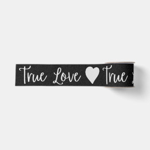 True Love White Glitter Valentine's Grosgrain Ribb Ribbon