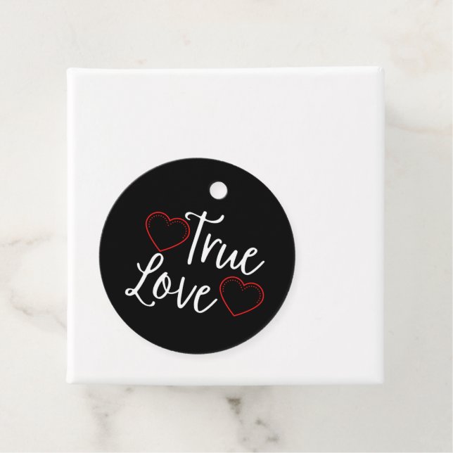 True Love White Valentine's Favour Tags (In Situ)