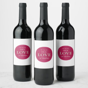 True Love Wine Bottle Label