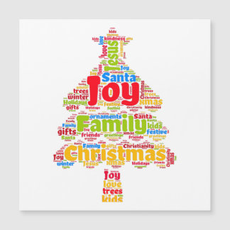 True Meaning of Christmas. Xmas Tree Magnetic Card