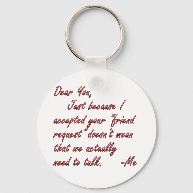True meaning of friendship key ring (Front)