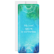 True Nature Law of Attraction Watercolor Bookmark