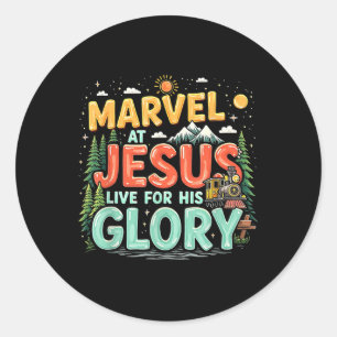 True North Christian Camp Vbs 2025 His Glory Junct Classic Round Sticker