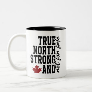 True North Strong and Not For Sale Canadian Pride Two-Tone Coffee Mug