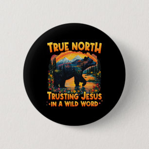 True-north Trusting Jesus In A Wild World Vbs 2025 6 Cm Round Badge