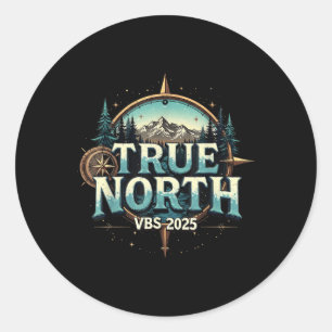 True North Vbs 2025 Christian Faith Comp  Classic Round Sticker
