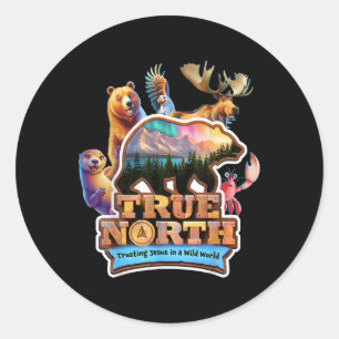 True North Vbs 2025 Trusting Jesus Christian Camp  Classic Round Sticker