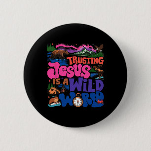 True North Vbs 2025 Trusting Jesus Wilderness Chri 6 Cm Round Badge