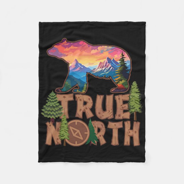True North Vbs 2025 Trusting Jesus Wilderness Chri Fleece Blanket (Front)