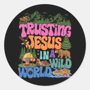 True North Vbs Trusting Jesus In A Wild World Summ Classic Round Sticker