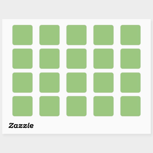 True Pistachio Green Square Sticker (Sheet)