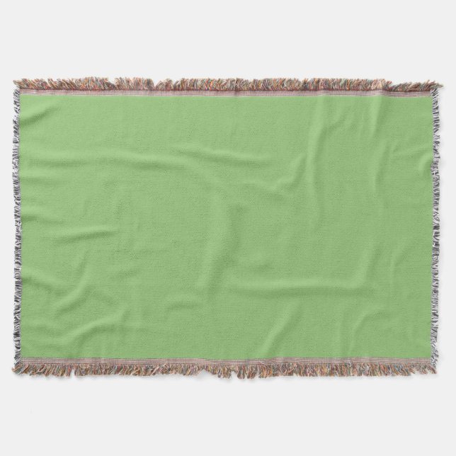 True Pistachio Green Throw Blanket (Front)
