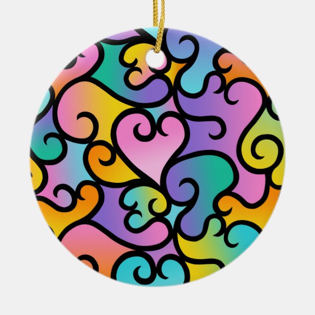 True Shades of Love Ceramic Tree Decoration (Front)
