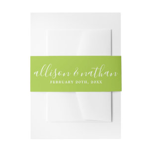 True Simplicity 1 Bride and Groom Spring Wedding Invitation Belly Band