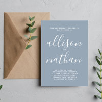 True Simplicity 1 Dusty Blue Minimalist Wedding