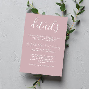 True Simplicity 1 Moonlight Minimalist Wedding Enclosure Card
