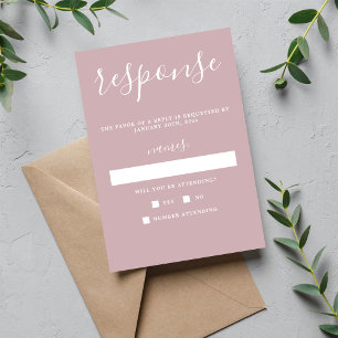 True Simplicity 1 Moonlight Minimalist Wedding RSVP Card