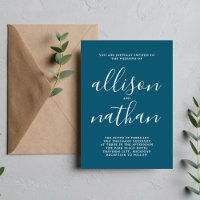 True Simplicity 1 Neptune Blue Minimalist Wedding