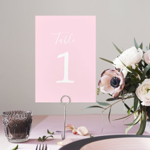 True Simplicity 1 Wedding Primrose Table Number