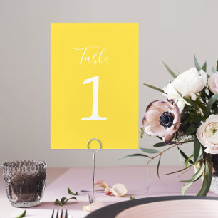 True Simplicity 1 Wedding Sunflower Table Number