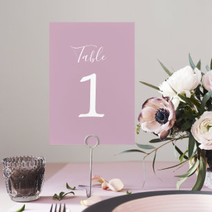 True Simplicity 1 Wedding Wisteria Table Number