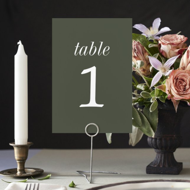 True Simplicity 2 Camo Green Wedding Table Number (Creator Uploaded)