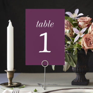 True Simplicity 2 Grape Wedding Table Number