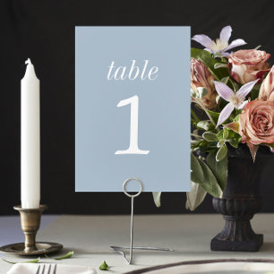 True Simplicity 2 Ice Blue Wedding Table Number